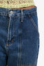 Agolde Blue Distressed Denim 'Cooper Cargo' Jeans Size 26