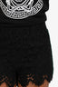 Gucci Black Lace Mini Shorts Size 36