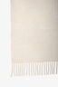 Loro Piana White Cashmere Grande Scarf