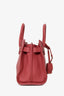 Saint Laurent Rose Grained Calfskin Nano Sac de Jour SHW With Strap