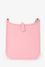 Hermès 2025 Rose Sakura Clemence Leather Evelyne TPM Crossbody