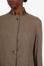 Loro Piana Green Cashmere Alpaca Button Up Jacket Size 36