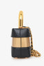 Moschino Black/Gold Logo Lock Crossbody Bag