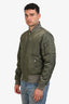Sandro Green Nylon Bomber Jacket Size M Mens