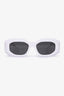 Versace White Acetate Gold Medusa Emblem 'VE4425U' Rectangular Frame Sunglasses