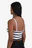 Bralette rayée en coton bleu marine/blanc Frame, taille M
