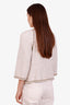 Pre-loved Chanel™ White Multicolour Cotton Blazer Jacket Size 42