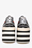 Gucci Black/White Leather Platform 'Peggy Web' Sneakers Size 38