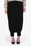 Antonio Marras Black Wool Knit Pant with Skirt Overlay Size XL