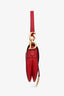 Christian Dior 2018 Red Grained Calfskin Medium Saddle Bag