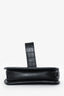 Polene Black Croc Embossed Leather Numero Six Top Handle