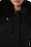 Gucci Black Fur Trimmed Jacket Size 40