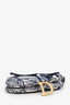 Christian Dior 2021 Navy Toile de Jouy Saddle Bag