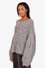 Loewe Grey Mohair Anagram Knit Sweater Size M
