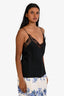 Anine Bing Black Silk 'Mael Camisole' Tank Top Size S