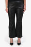 Rosetta Getty Black Lambskin Flared Pants Size 14