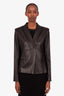 The Row Black Lambskin Single Breasted Blazer Size 8