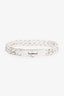 Hermès Sterling Silver Kelly Gourmette Bracelet Size SH
