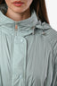 Moncler Light Blue 'Lins' Long Lightweight Down Jacket Size 1