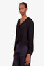 L'Agence Black Sheer Blouse Size S