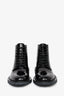 Saint Laurent Black Patent Combat Boots Size 40 Mens