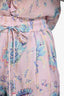 Hemant & Nandita Purple/Multicolour Sheer Long Sleeve Blouse & Cuffed Pant Set Size Small
