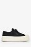 Prada Black Canvas Triangle Platform Sneakers Size 37.5