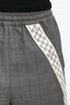 Louis Vuitton Grey Check Wool Damier Azur Zip Track Jacket + Bermuda Shorts Set Size XS
