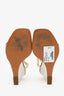 Louis Vuitton Brown/Cream Patent Leather Wedge Sandals Size 36