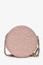 Pre-loved Chanel™ 2019 Pink Camelia Leather Round Crossbody Bag