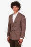 Brunello Cucinelli Purple Linen Single Breasted Blazer Size 48 Mens
