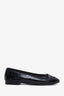 Pre-loved Chanel™ Black Crocodile Embossed Patent Calfskin Leather Ballet Flats Size 39.5