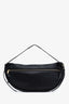 Celine Black Leather Triomphe Halfmoon Shoulder Bag