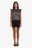 Frame Washed Black Linen 'Le Beau' Shorts Size XS