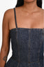 Fendi Dark Blue Denim 'FF' Bustier Mini Dress Size 36