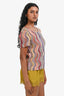 Missoni Multicolour Zigzag Short Sleeve Top Size 42