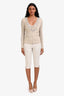 Celine Beige Twill Capri Pants Size XS