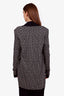 Balmain Black Monogram Jacquard Knit Open Cardigan Size 40 'No Belt'