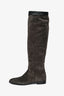 Prada Grey Suede Pointed Toe Boots Size 36