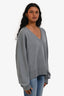 Extreme Cashmere Blue Cashmere Boxy V-Neck Sweater One Size
