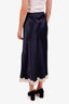 Doen Navy Silk Lace Midi Skirt Size XXL