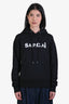 A.P.C x Sacai Black Cotton 'Taiyo' Logo Hoodie Size XXS