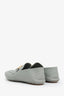 Fendi Blue Leather Baguette Loafers Size 39