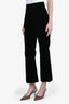 Saint Laurent Black Velvet Wide Leg Trousers Size 38