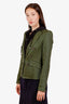 Veronica Beard Green/Black Linen Miller Dickey Jacket Size S