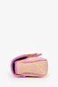 Gucci Purple/Yellow GG Marmont Canvas Leather Super Mini Crossbody Bag