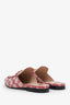 Gucci Red Canvas GG Monogram Princeton Mules Size 37