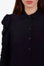 Blouse See by Chloé à manches à volants bleu marine taille 36