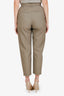 Brunello Cucinelli Green Cotton Blend Monili Belted Pants Size 0