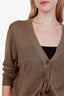 R13 Olive Green Linen Cardigan Size S